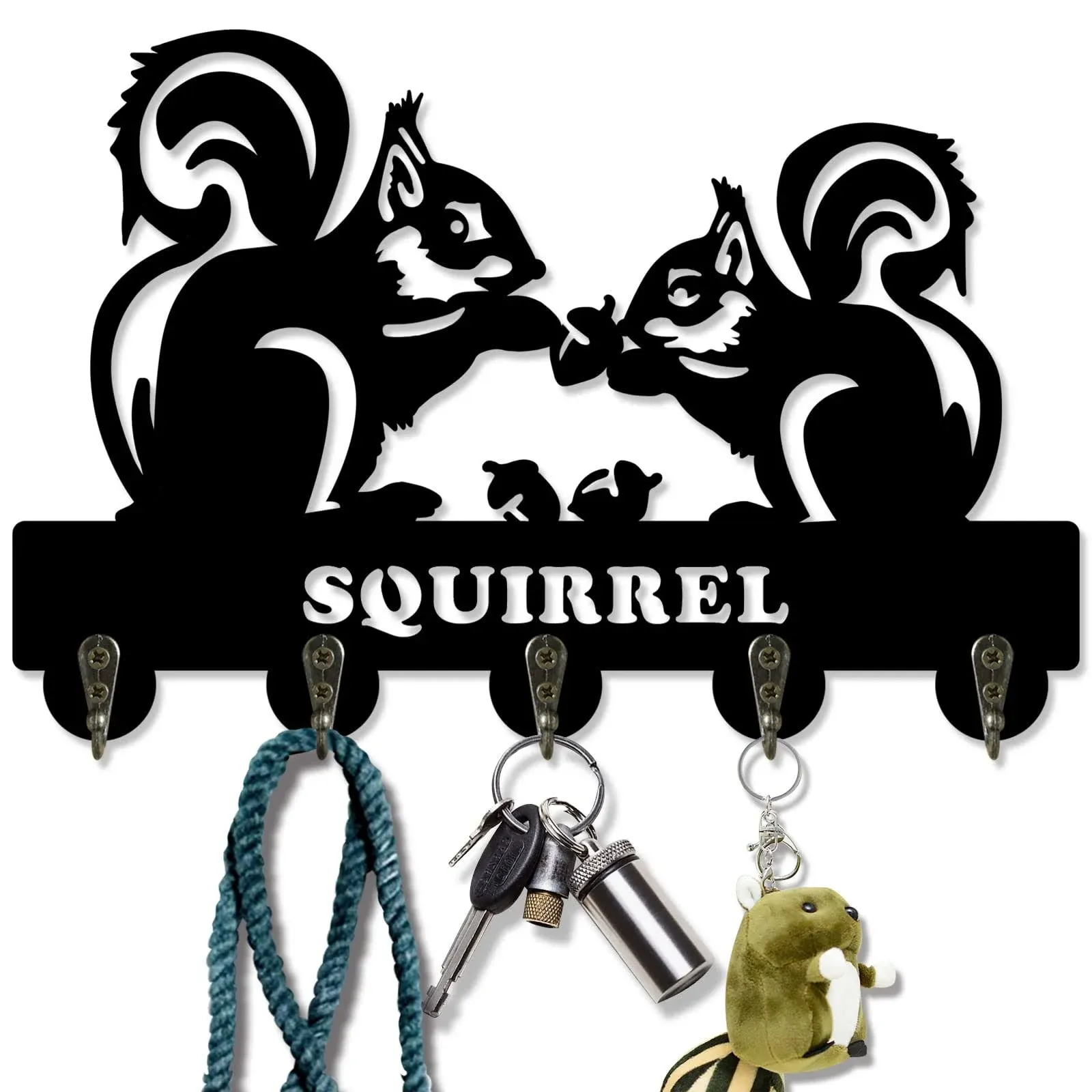 Squirrel foot key holder jewelry holder hook