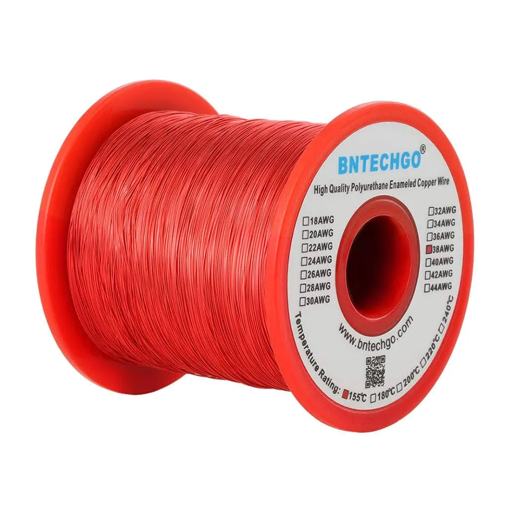 BNTECHGO 38 AWG Magnet Wire - Enameled Copper Wire - Enameled Magnet Winding Wire ...