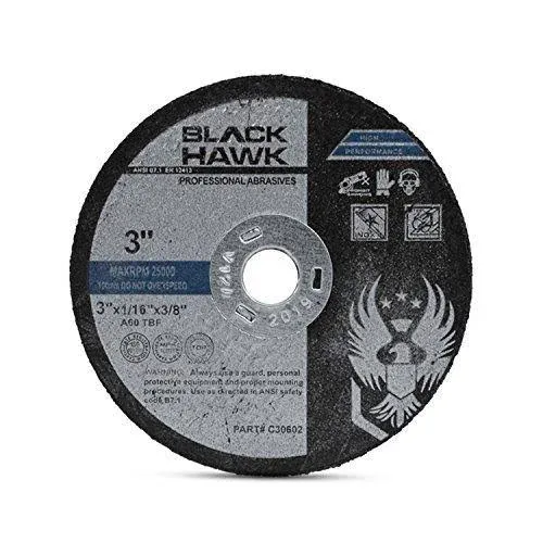 25 Pack - 3&#034; x 1/16&#034; x 1/4&#034; Reinforced Cut-Off Wheels Die Grinder Cutting Discs