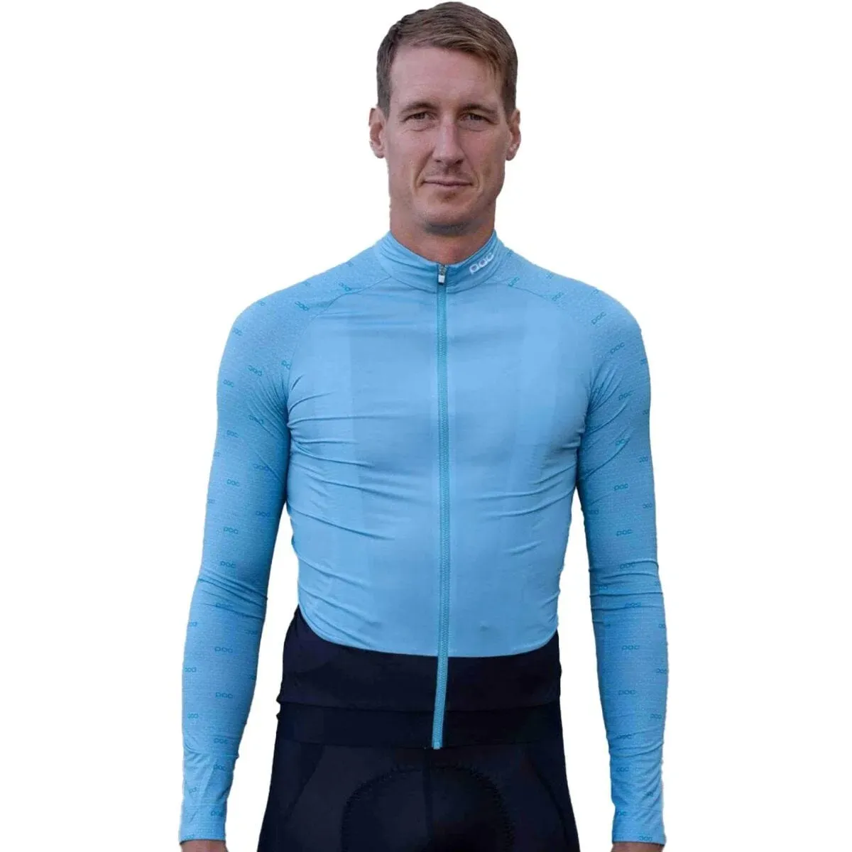 POC Sports Men's Essential Road LS Jersey - XS - POC O LT Basalt Blue