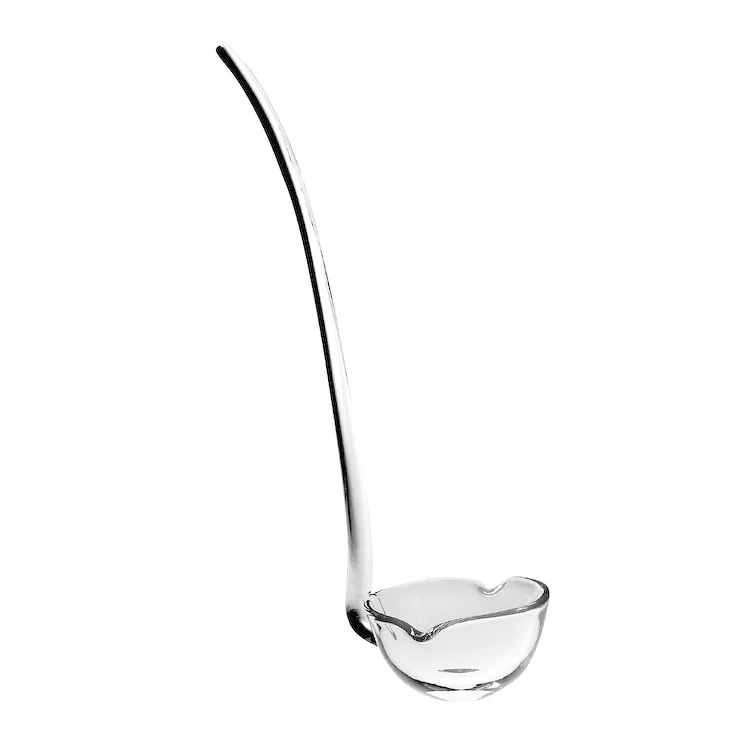 Majestic Gifts European High Quality Mouth Blown Glass Punch Ladle- 14" Long- Made in Europe