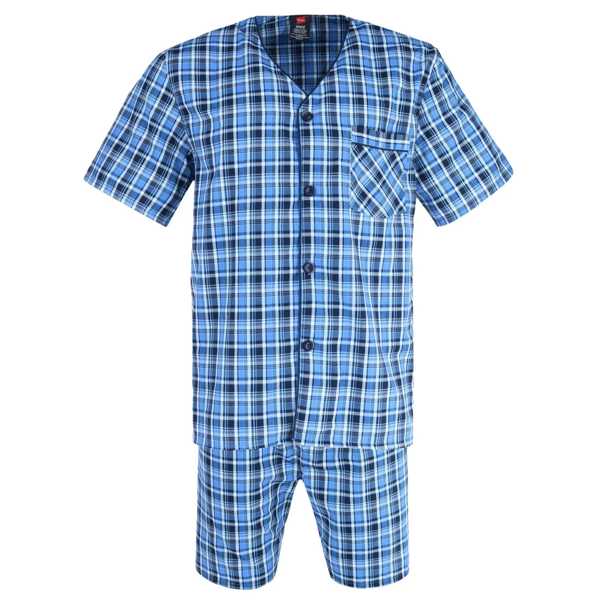 Hanes Men's Short Sleeve Short Leg Pajama Set