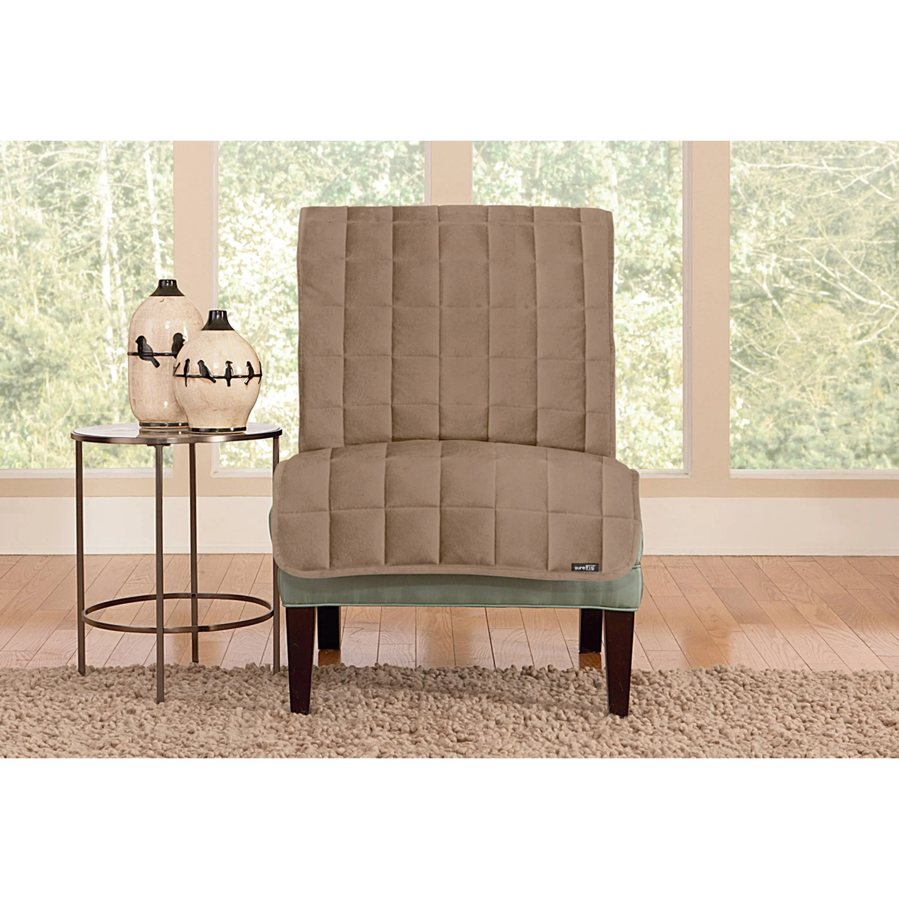 SureFit Sable Duck (Canvas) Chair Slipcover 26-in W x 34-in H x 50-in D Lowes.com