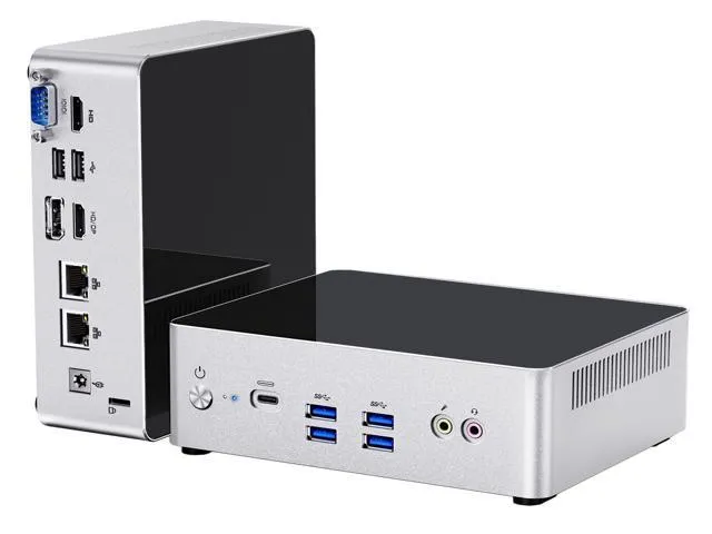 NEOSMAY MINI Desktop PC 13th Gen CPU i7-1360P(12C/16T)32GB DDR5(5200 MT/s)RAM 1TB NVME SSD WiFi 6 2x2.5Gbe LAN Thunderbolt 4 4 xQuad Display(HDMI x 2+DP+Type-C) 2 x m.2 2280 SSD Slot COM 44xUSB3.0