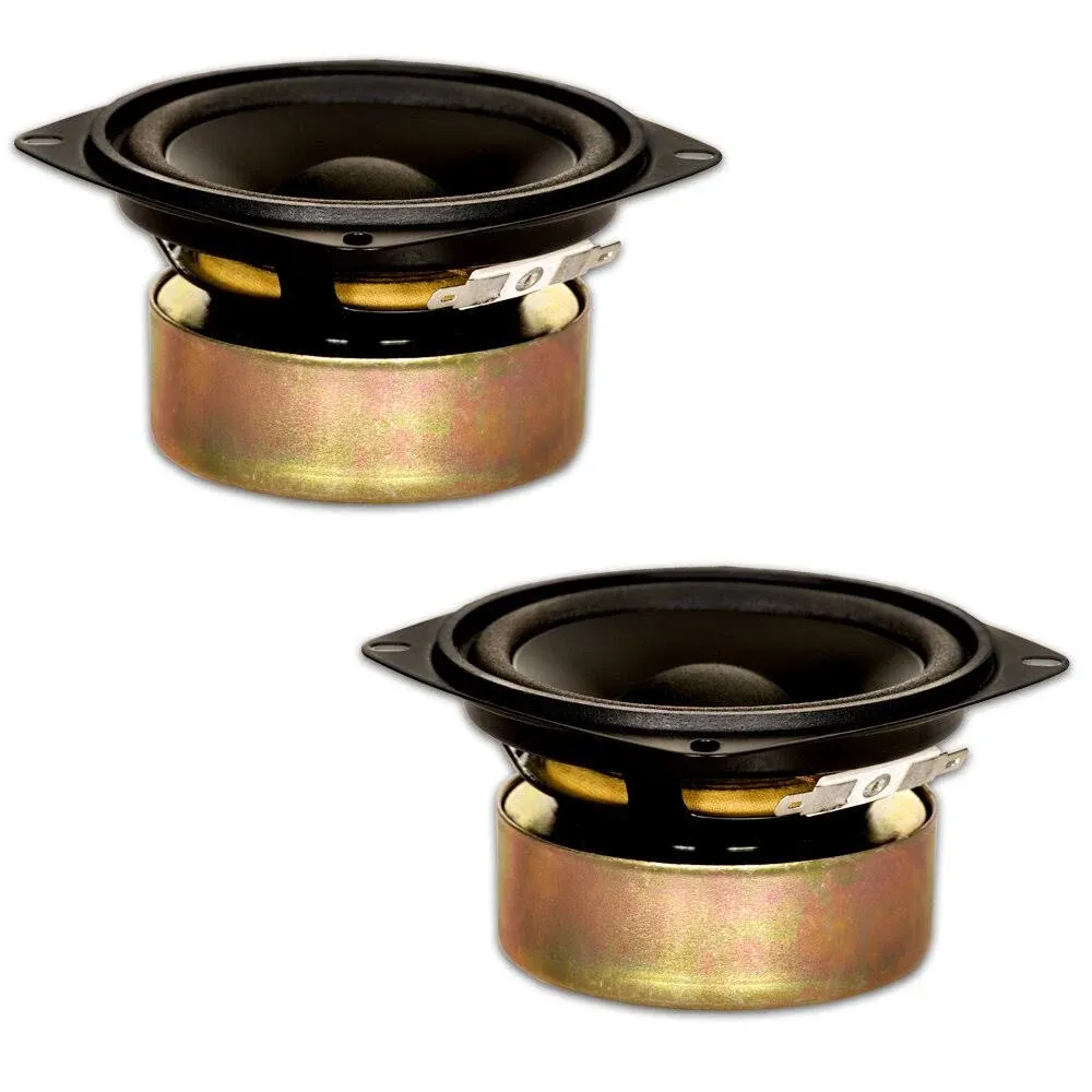 2 Goldwood Sound GW-204/4S Shielded 4&#034; Woofers 70 Watts each 4ohm Speakers