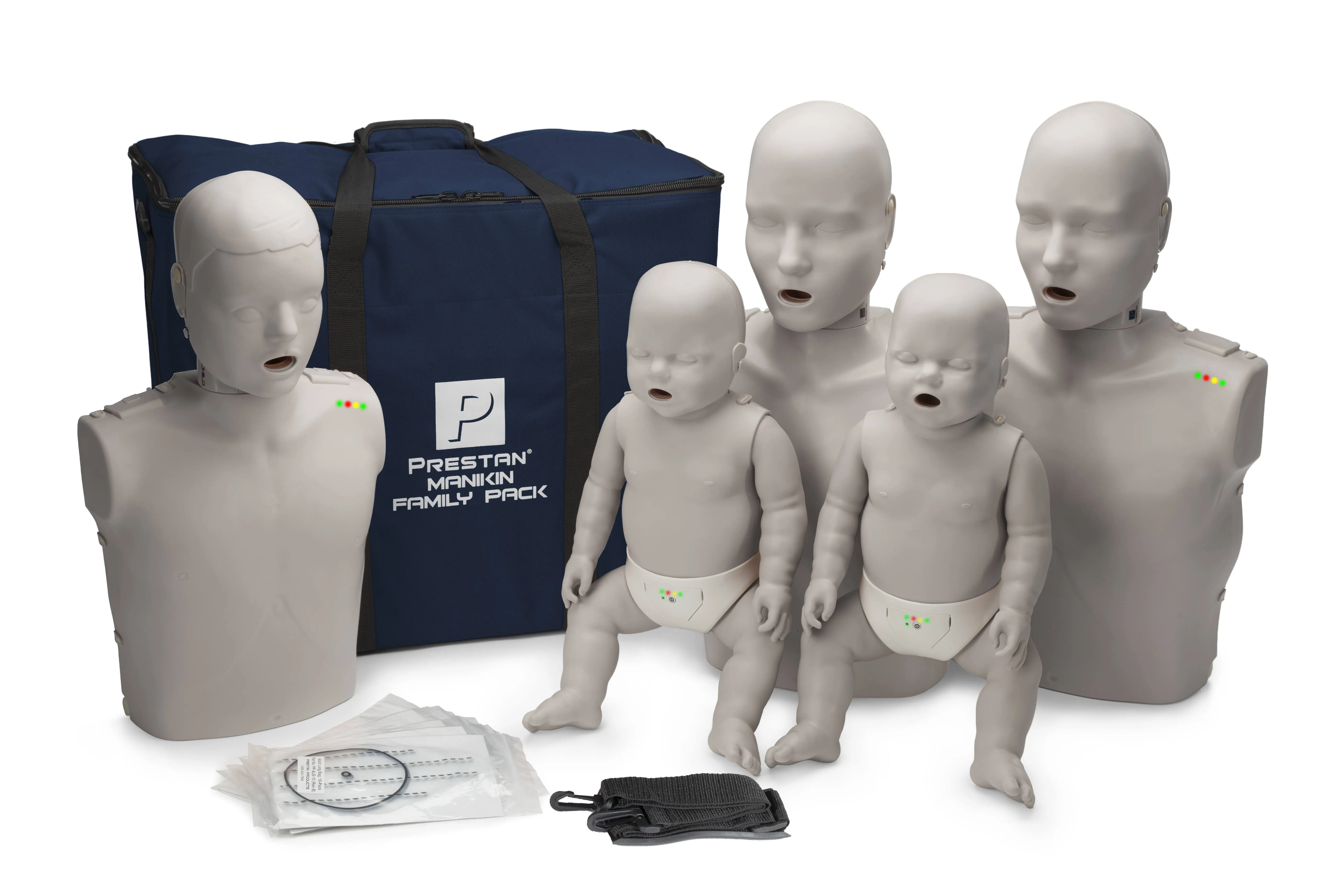 Prestan Family Pack CPR Manikins, Light Skin, PP-FM-500M