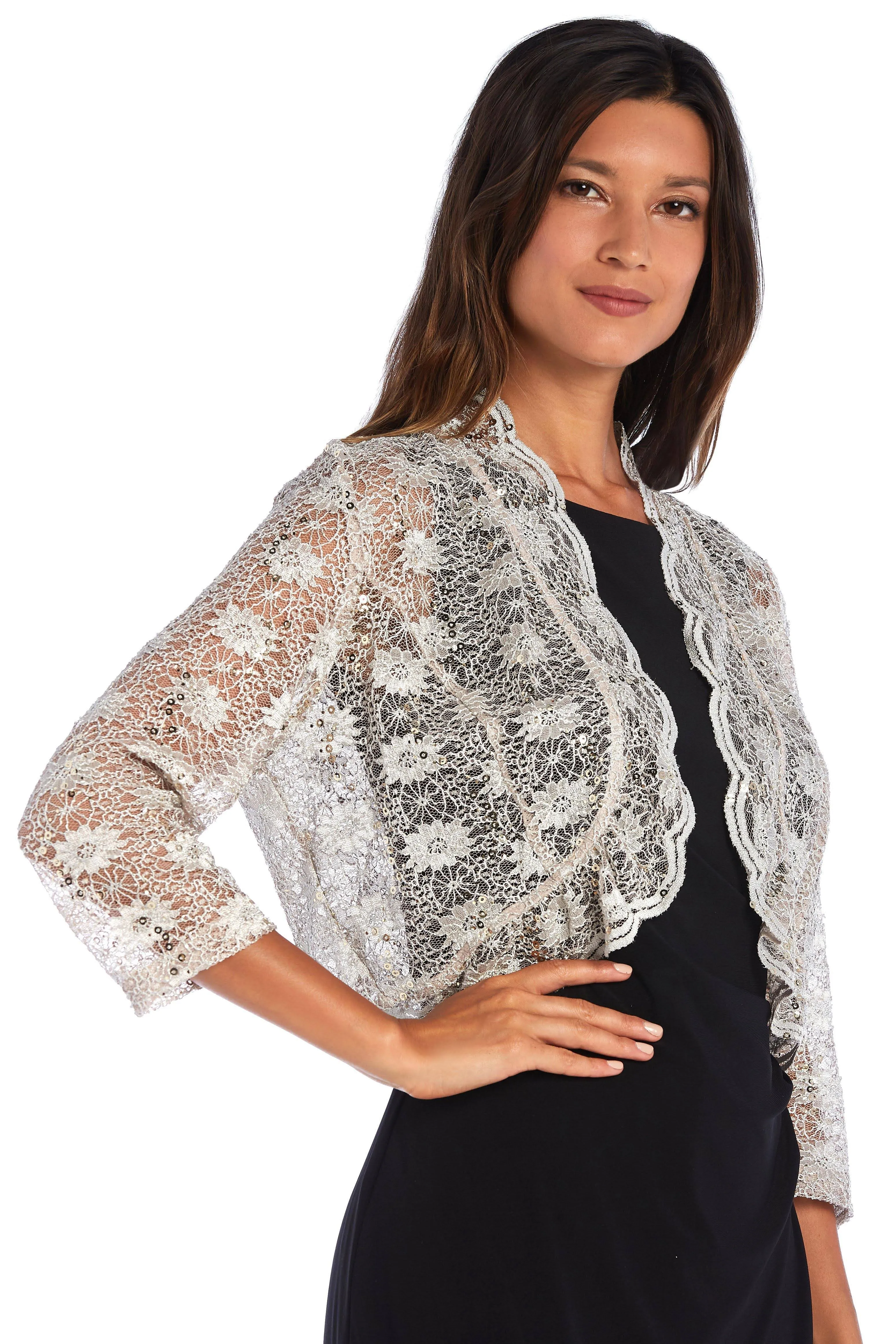 Women's R&M Richards Sheer Lace Shrug