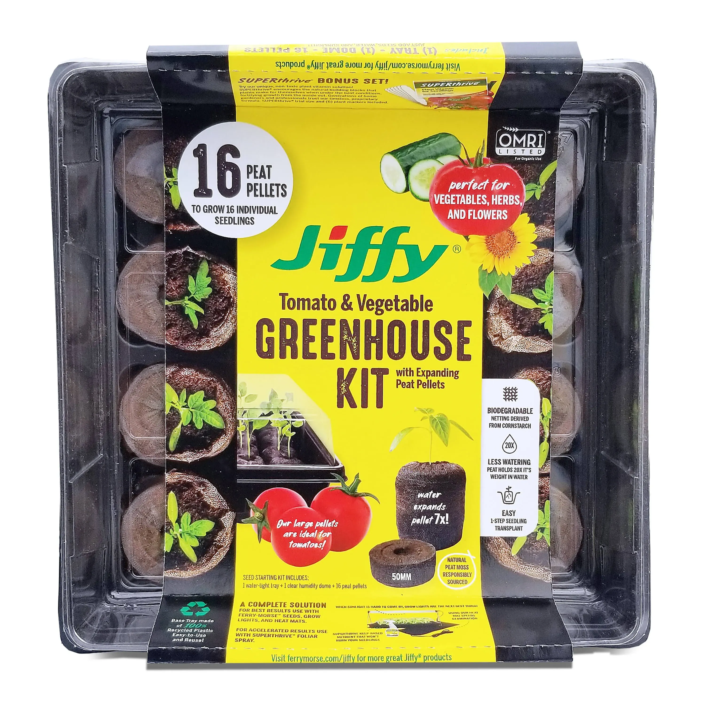 Jiffy Greenhouse Tomato/veggie Seed Starter Kit