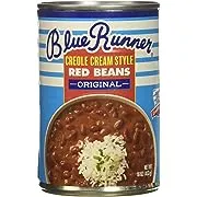 Blue Runner Creole Cream Style Red Beans, 1 Pound (Pack of 6) - Easy Heat and Serve for Delicious Meals - Authentic New Orleans Flavor