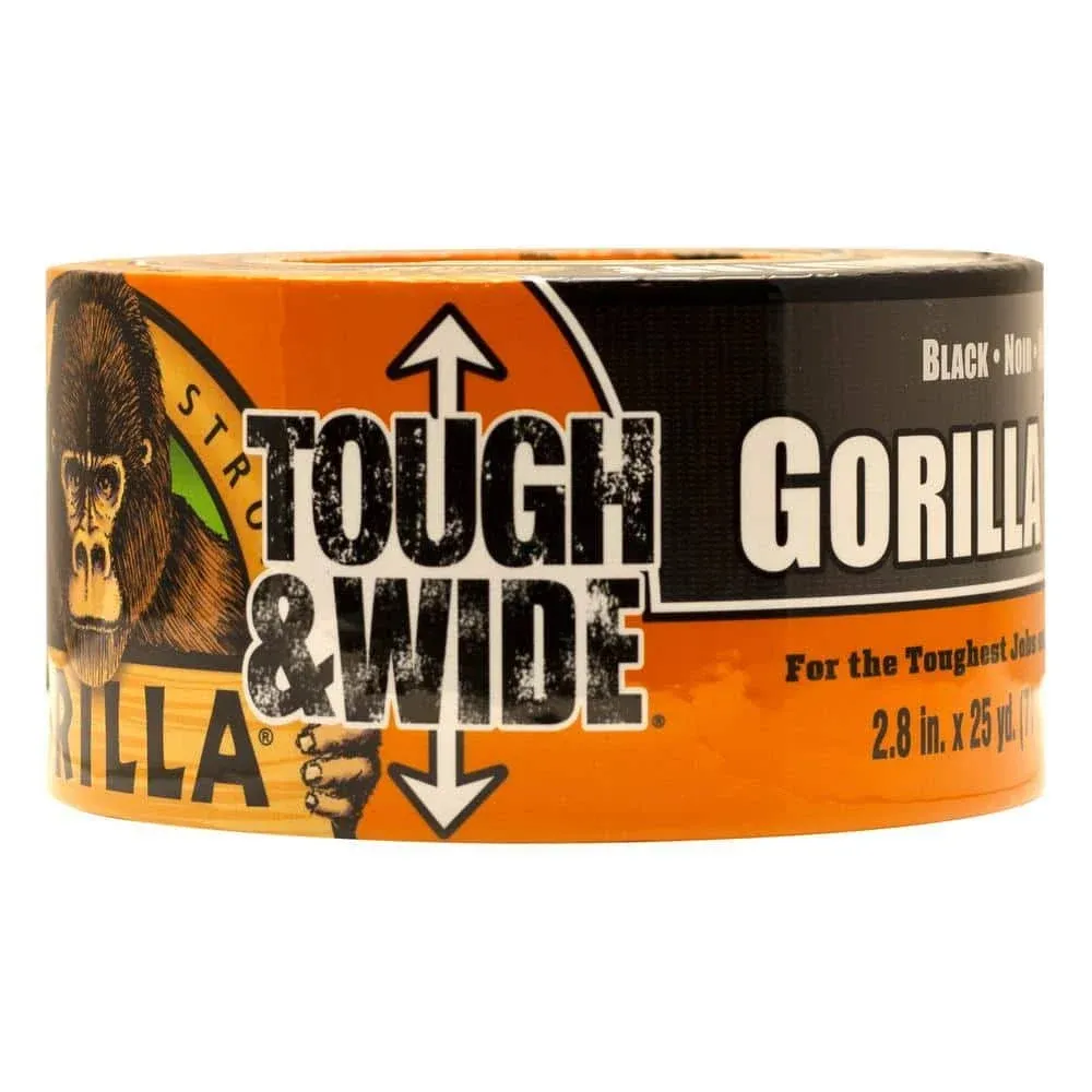 Gorilla Tough and Wide Black Duct Tape 2.88-in x 25 Yard(s)