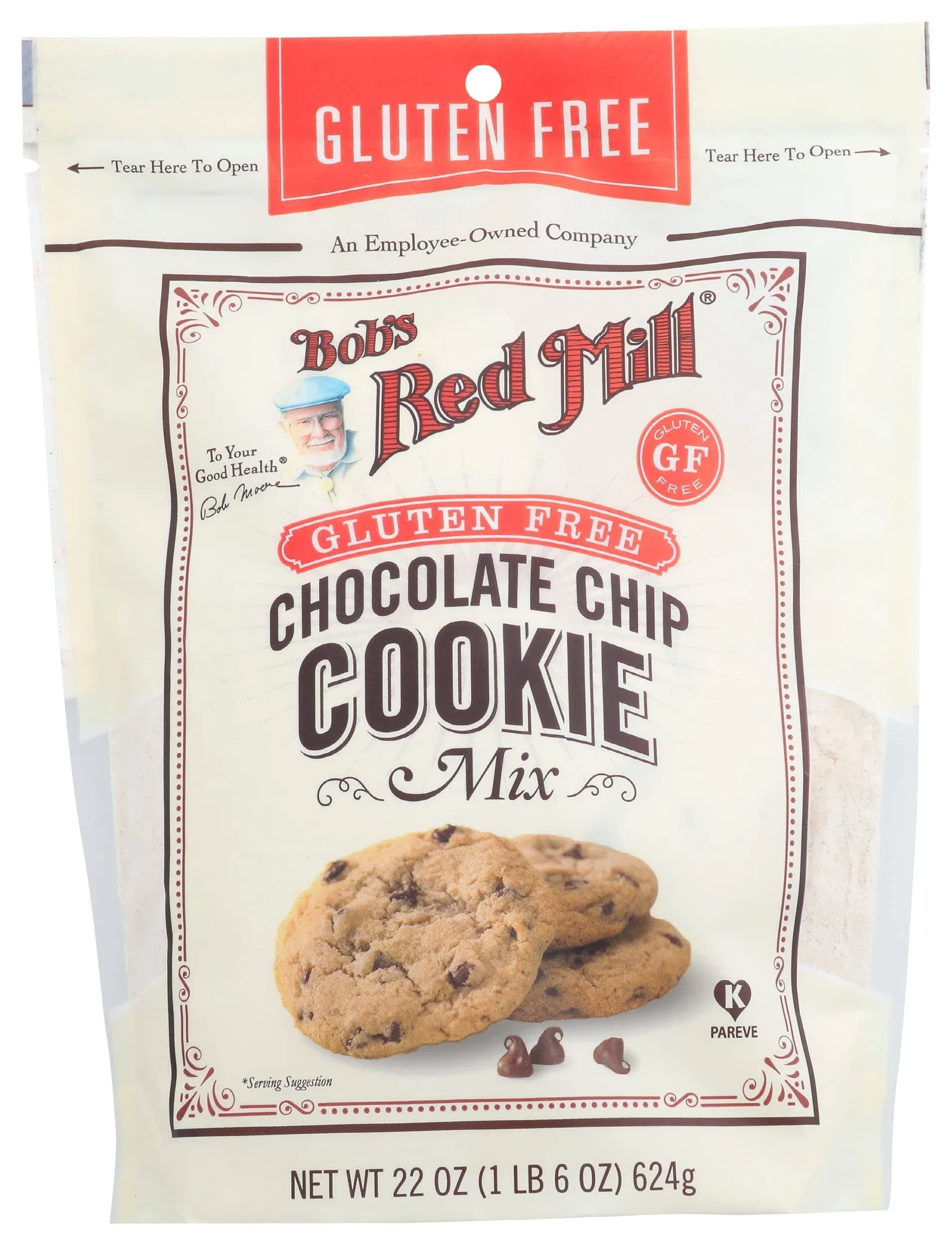 Bob's Red Mill Cookie Mix, Gluten Free, Chocolate Chip - 4 pack, 22 oz bags