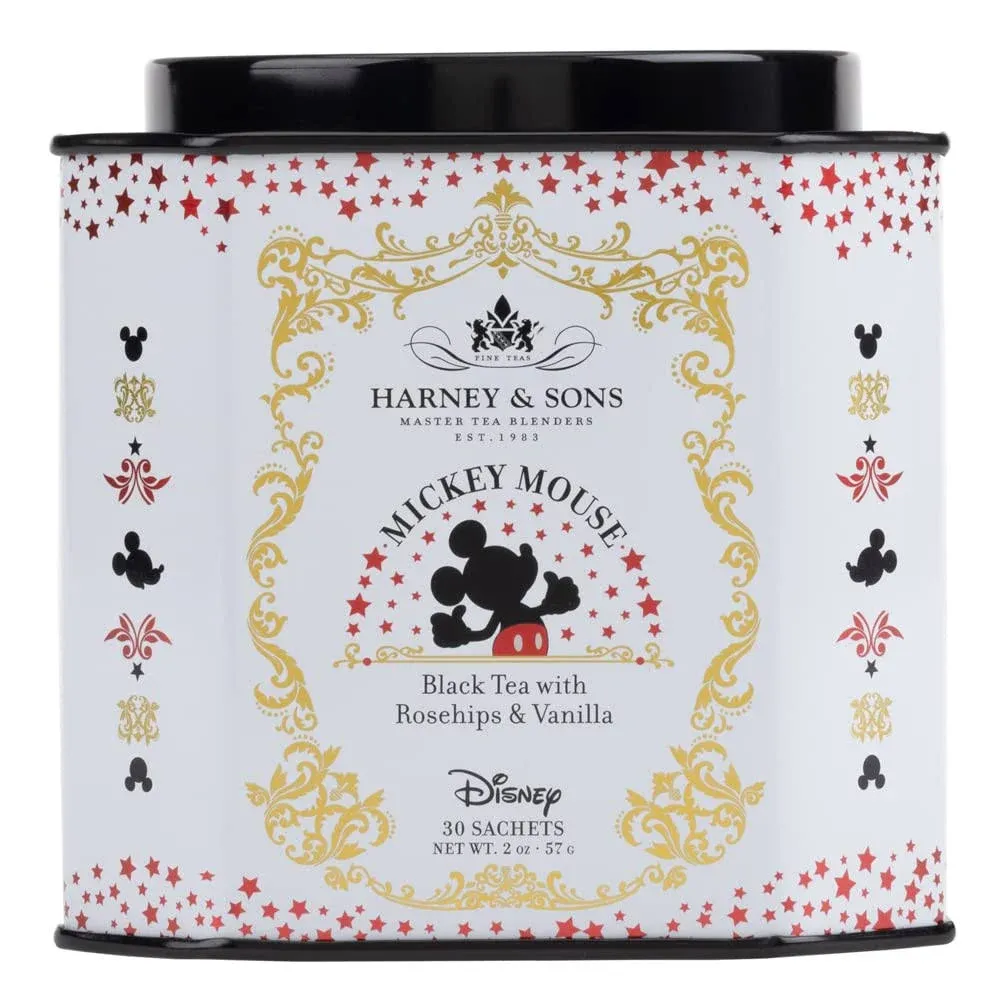 Harney & Sons Mickey Mouse Blend, Disney | 30 Sachets Black Tea with Rosehips ...