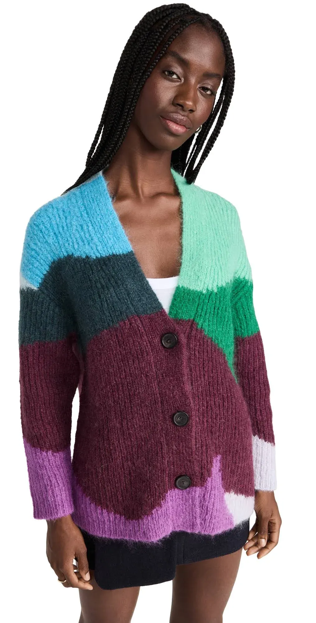 Vince Women's Intarsia Wave Cardigan