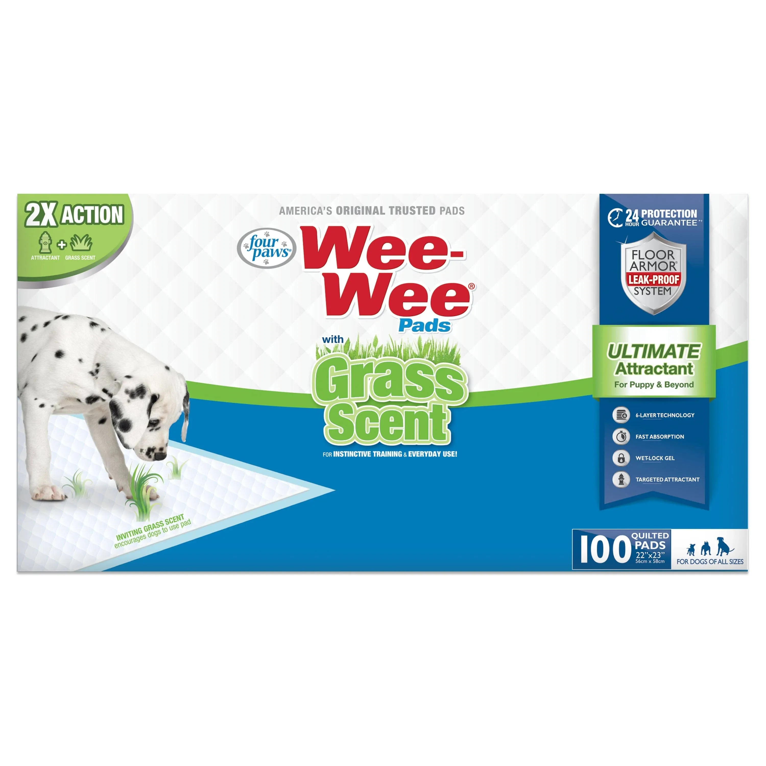  Wee-wee Odor Control Advanced Formula Pee Pads For Dogs - Dog &amp; Puppy 