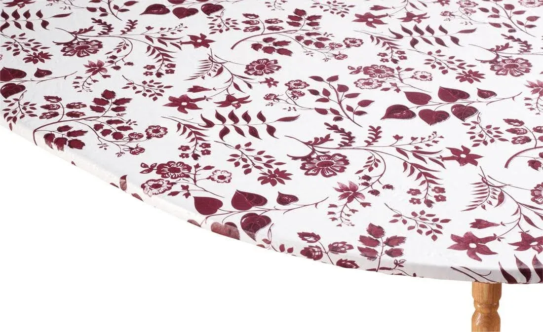 Walterdrake Flowing Flowers Vinyl Elasticized Table Cover by HSK