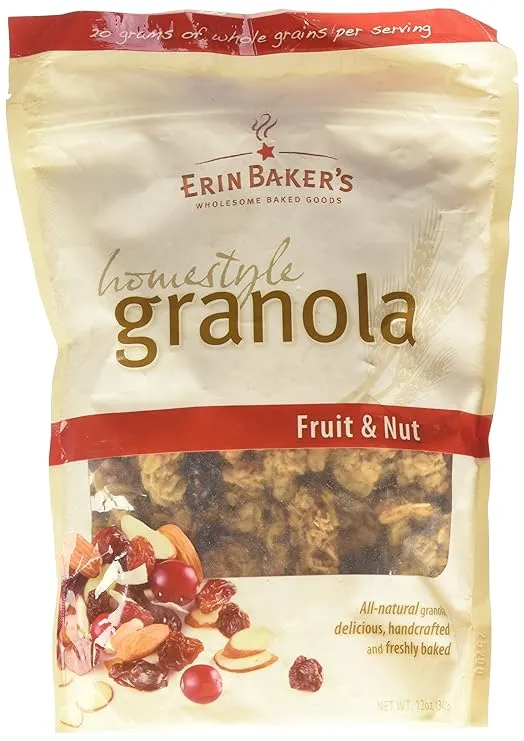 Erin Baker's Homestyle Granola, Fruit & Nut, 12 oz