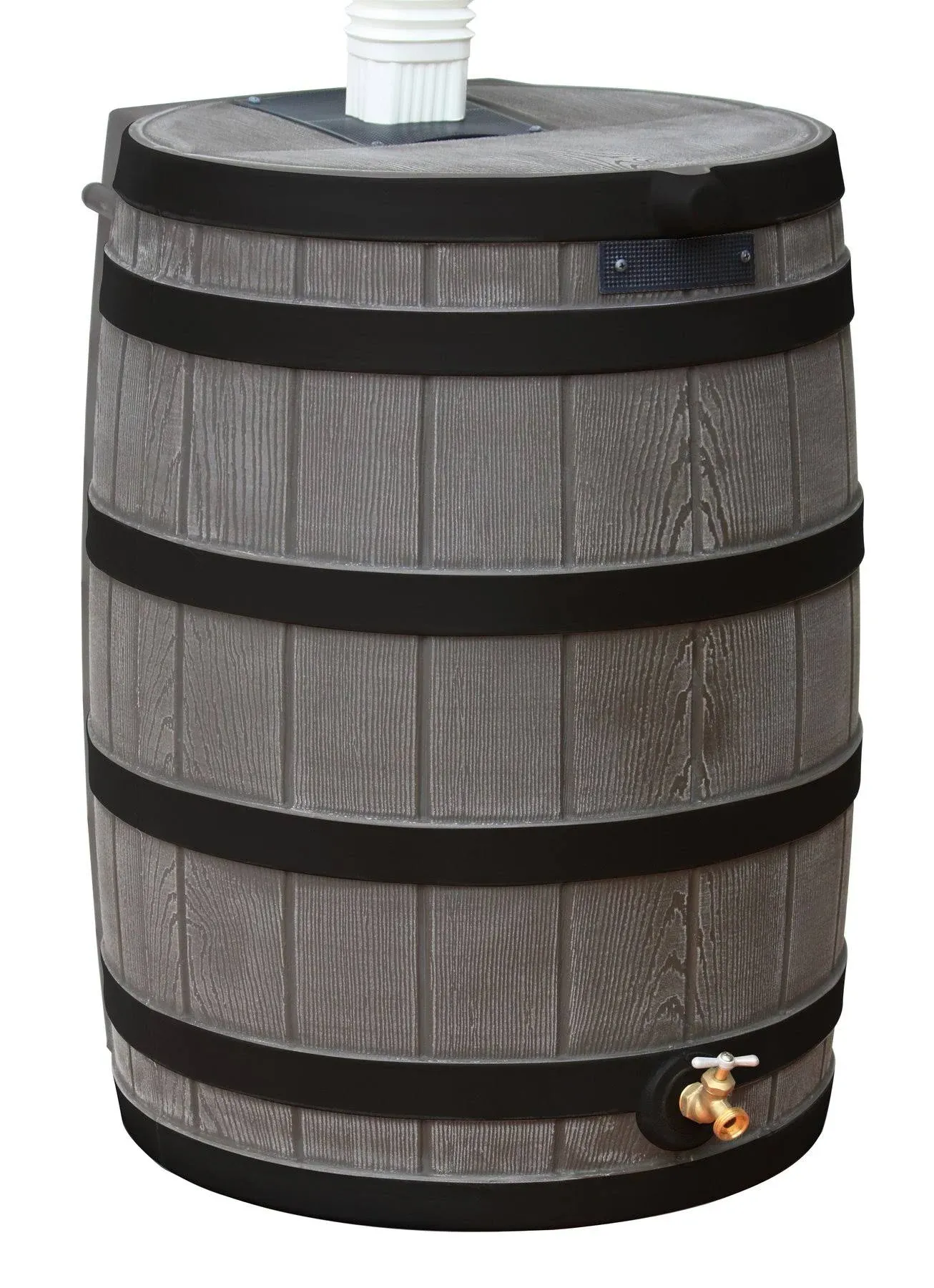 Good Ideas 50-Gallon Darkened Ribs Rain Wizard Barrel, Green