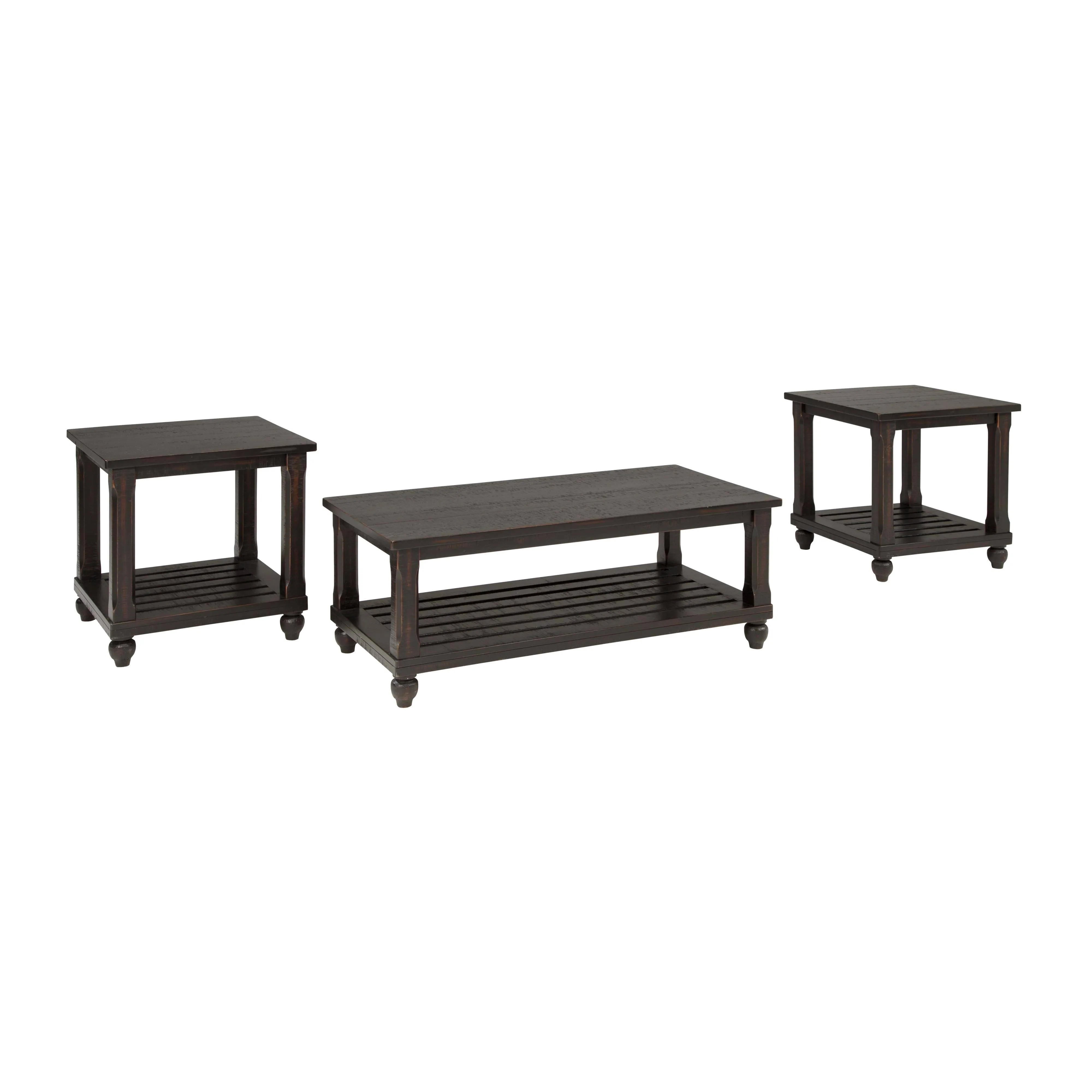 Ashley Mallacar Black 3 Piece Occasional Table Set