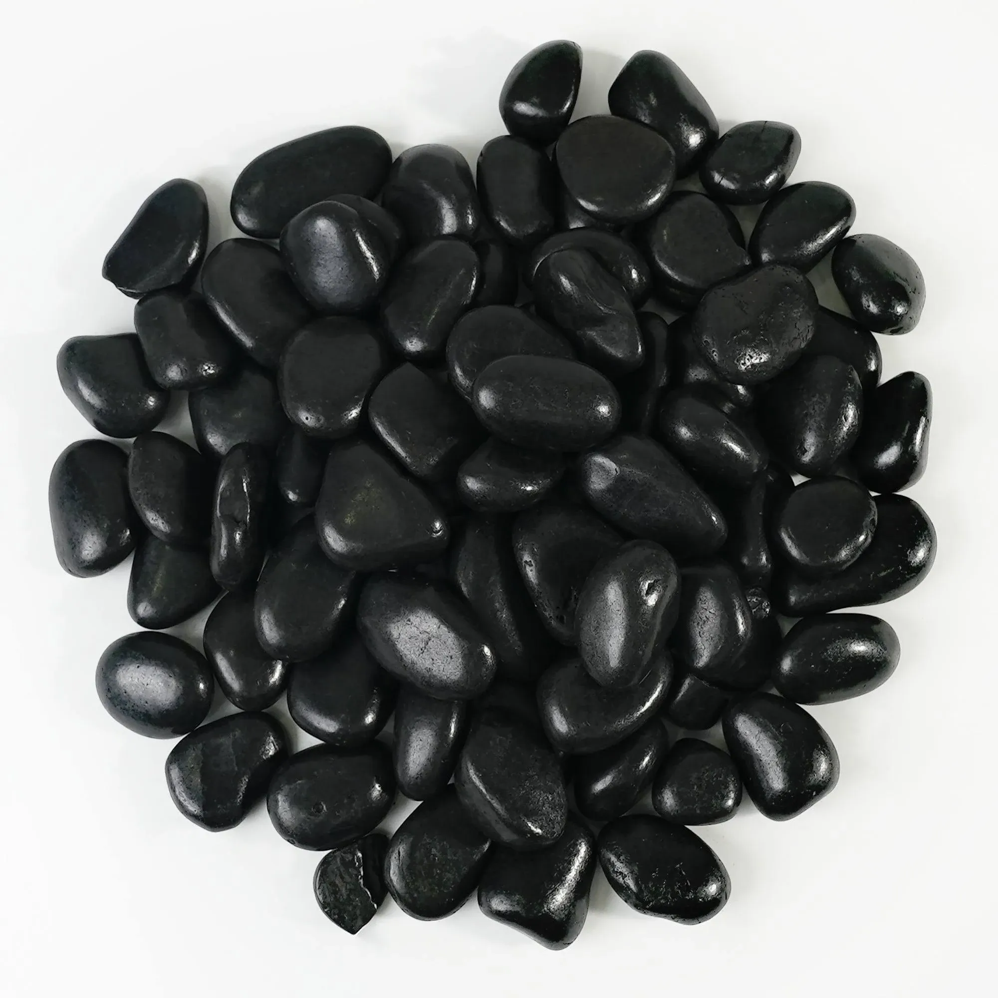 24 lbs River Rocks, StoneCreek, Decorative Garden Stones for Plant Landscaping, Polished Gravel Filler Pebbles, Black