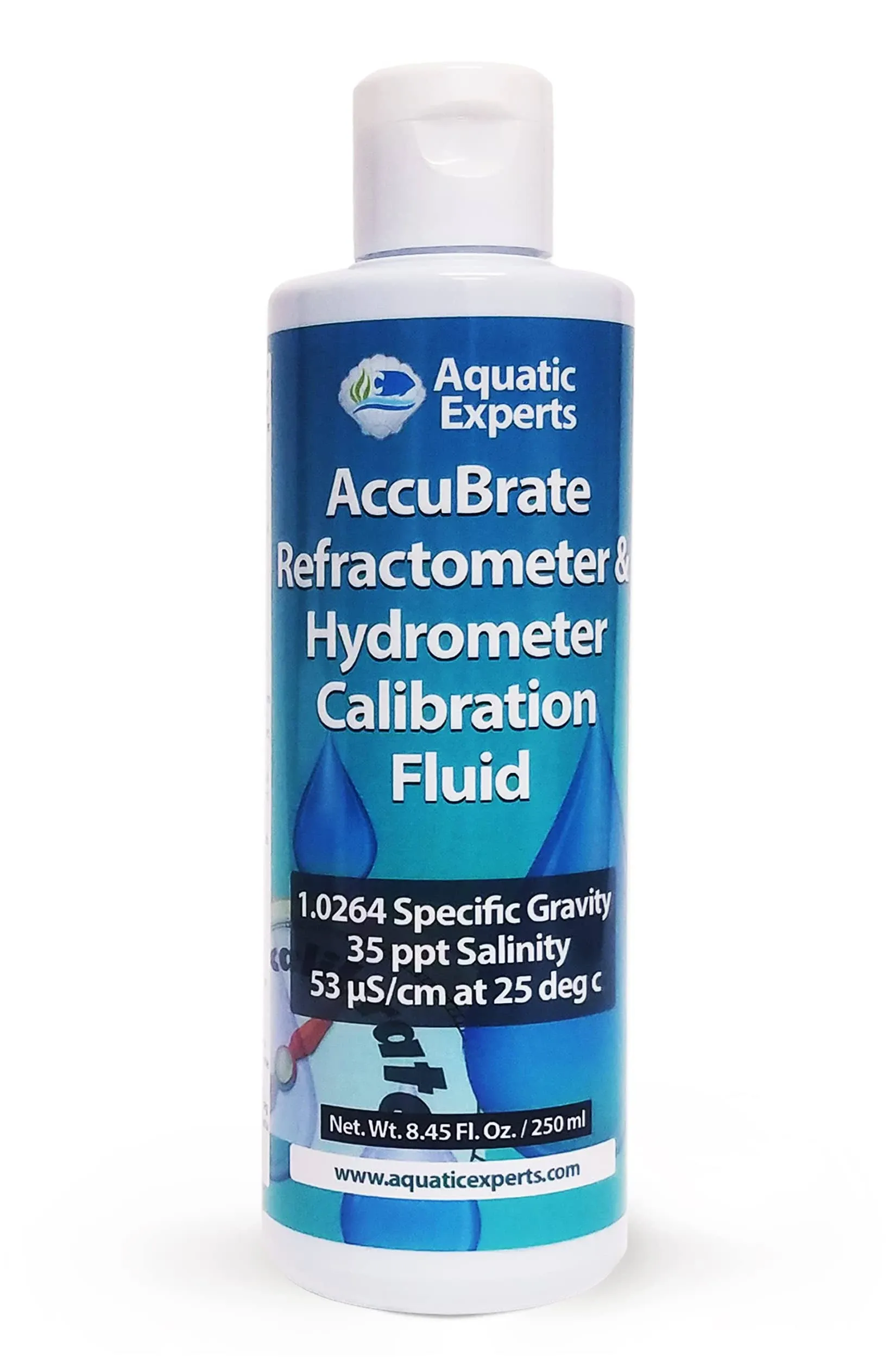 AccuBrate Refractometer and Hydrometer Salinity Calibration Fluid 250 ml