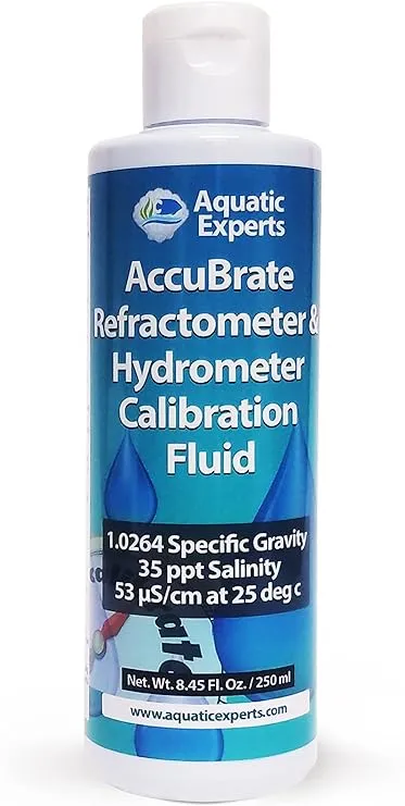 AccuBrate Refractometer and Hydrometer Salinity Calibration Fluid 250 ml