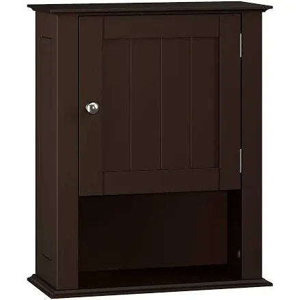 RiverRidge Ashland Single Door Wall Cabinet Espresso