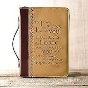 Bible Cover Classic Tan/Brown I Know The Plans Jer. 29:11