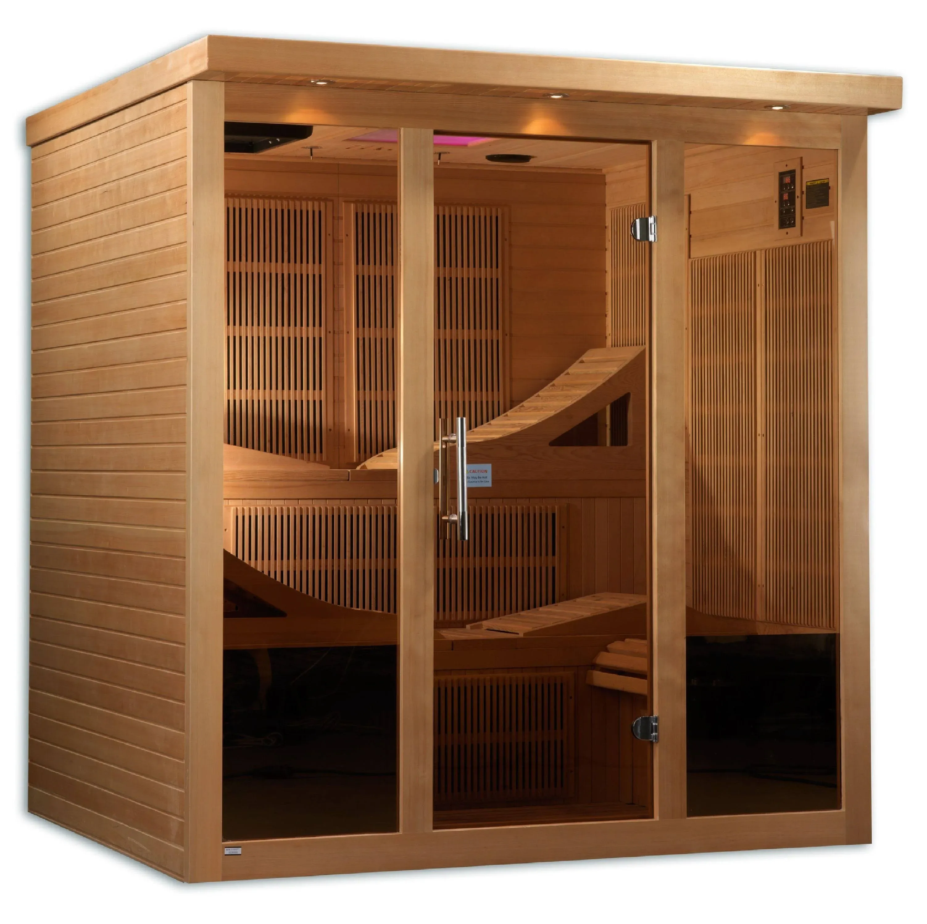 Golden Designs Monaco 6 Person Near Zero EMF Far Infrared Sauna (Canadian Hemlock)