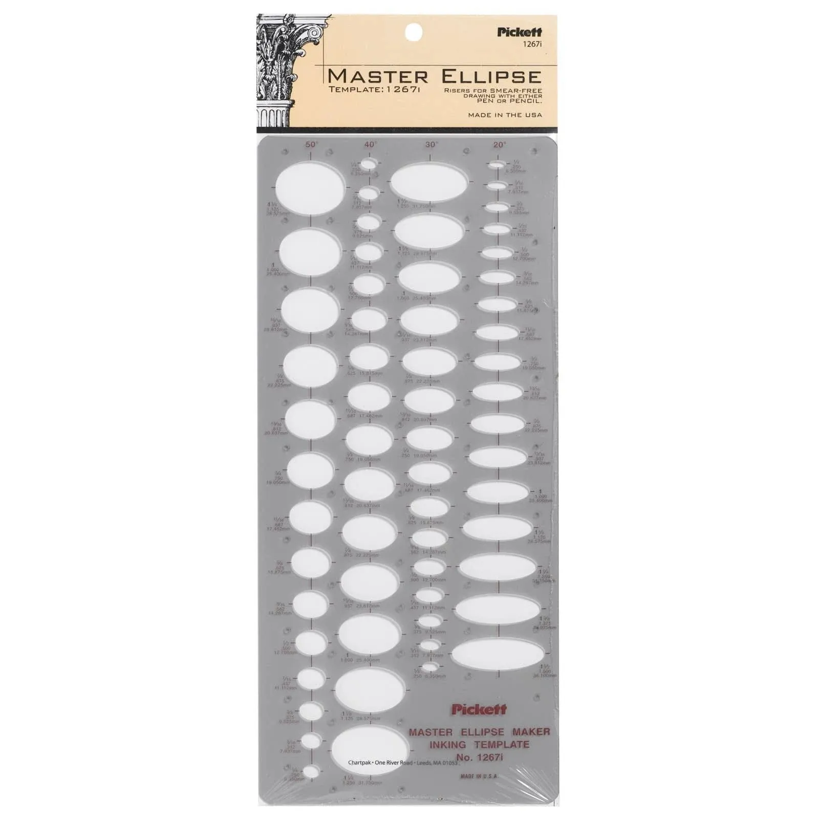 Pickett Template 1267-I Master Ellipses