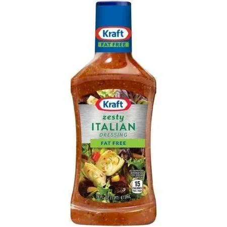 Kraft Zesty Italian Dressing (16 fl oz Bottles, Pack of 6)