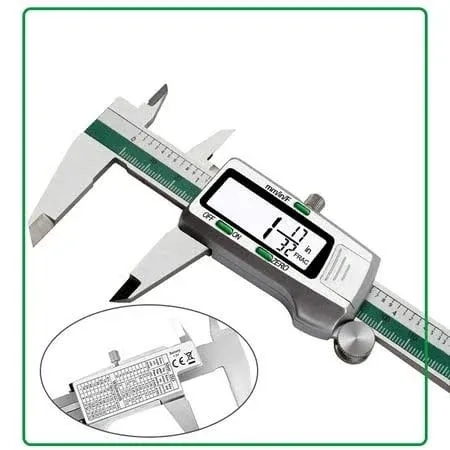 Electronic Digital Vernier Caliper LOUISWARE Stainless Steel Caliper 150mm/0-6 inch Measuring Tools with Extra-Large LCD Screen inch/Metric/Fractions Conversion