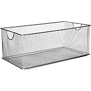 Design Ideas MeshWorks Stacking Bin - Silver, 8" x 14"