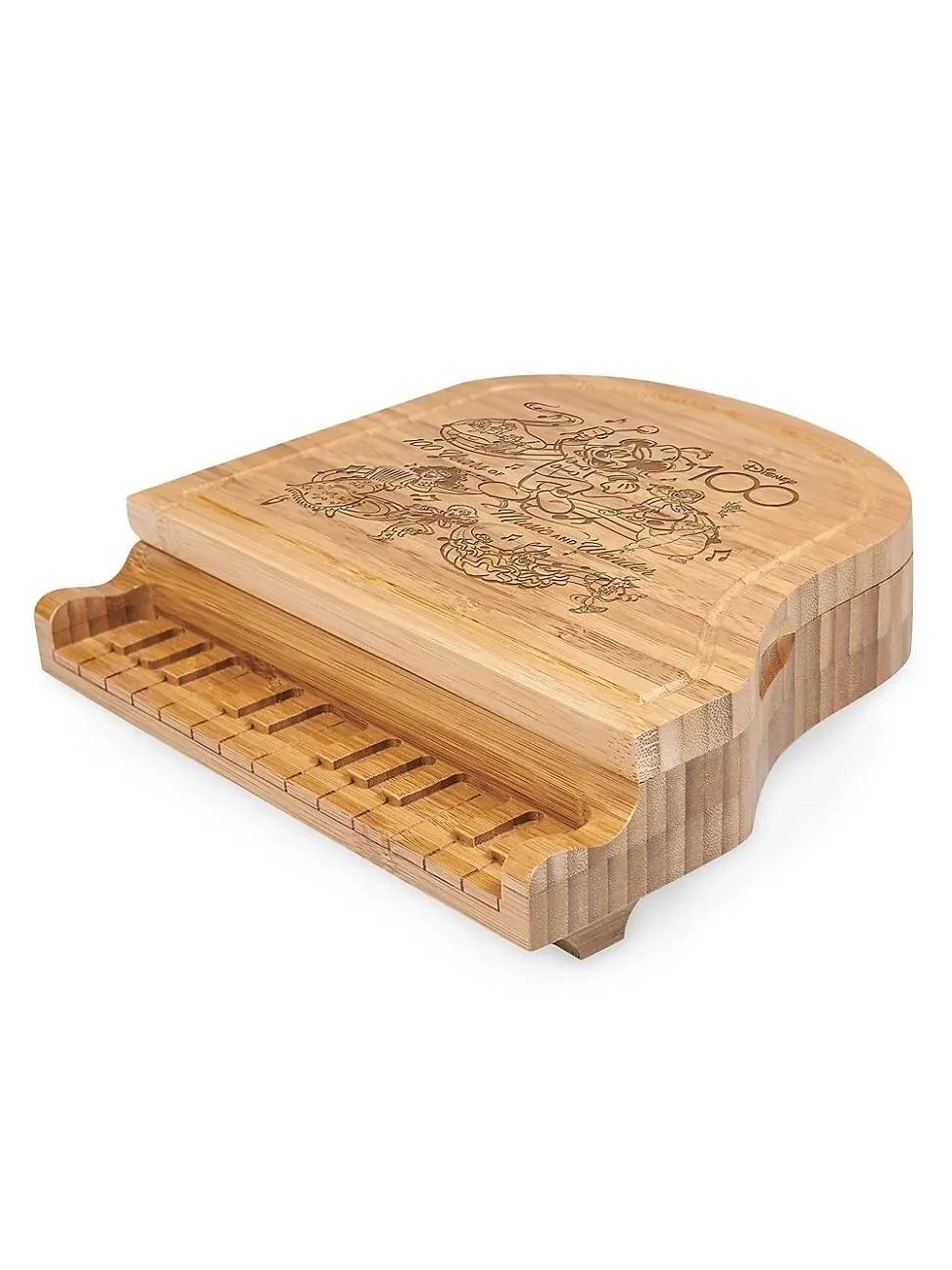 Disney 100 Piano Cheese Cutting Board and Tools Set