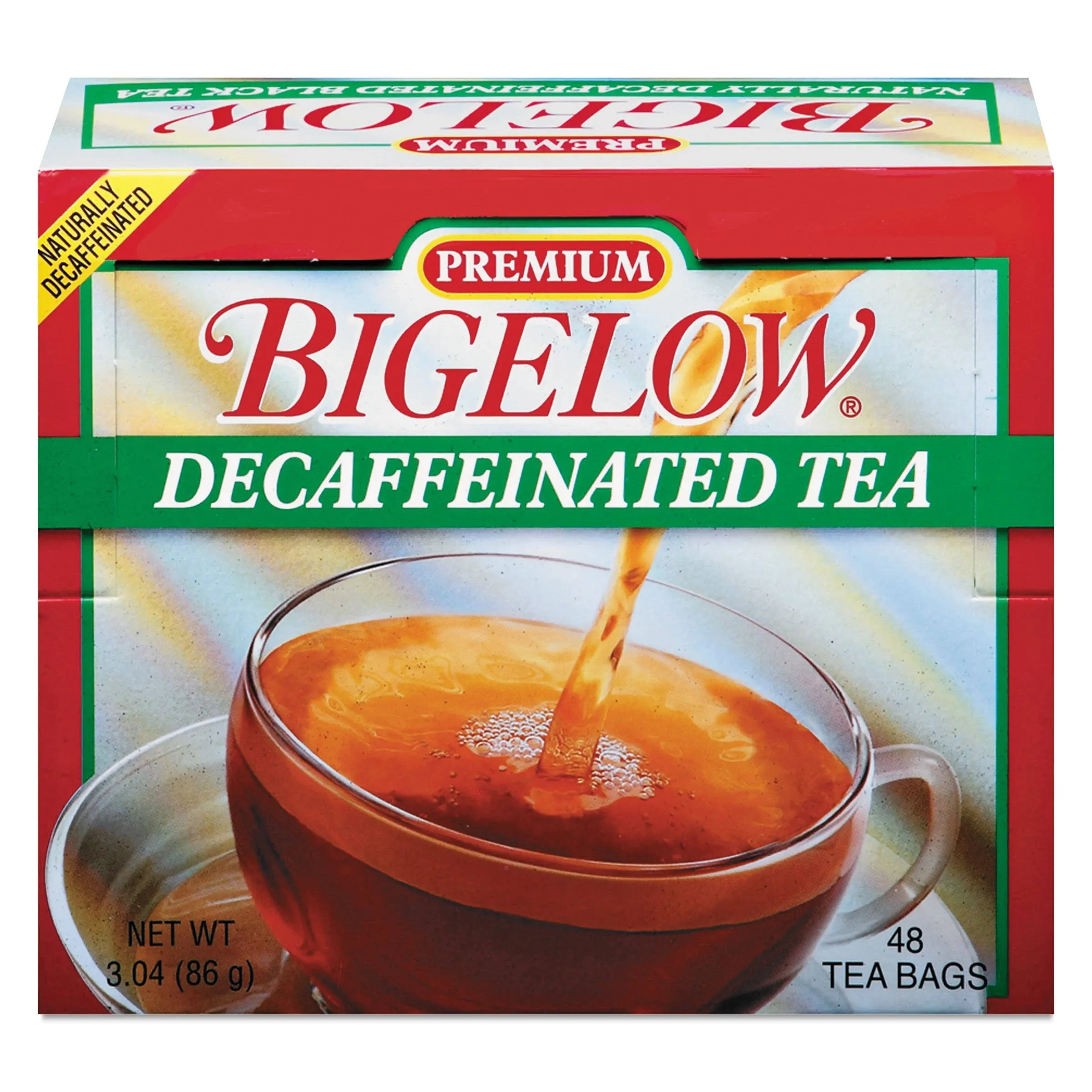 Bigelow Premium Black Tea, Decaffeinated - 48 bags, 3.07 oz box