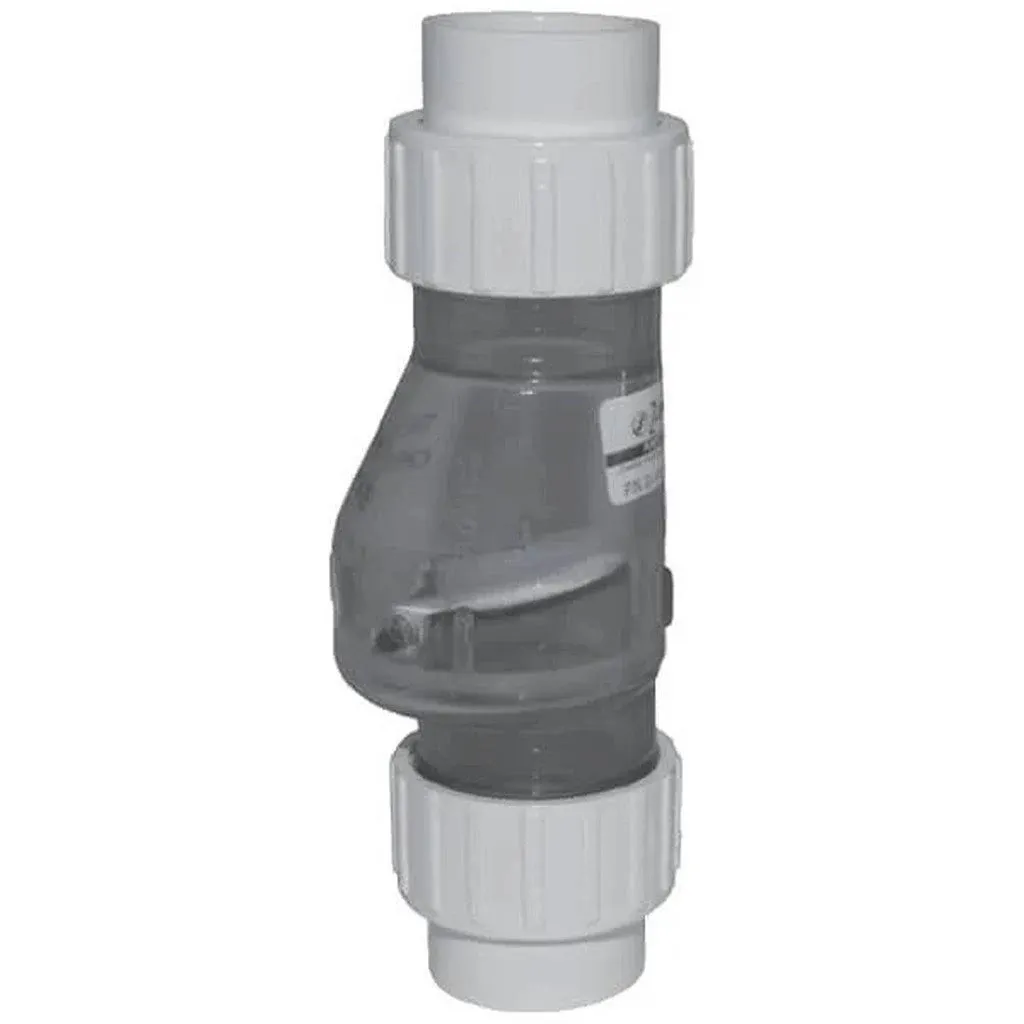 Zoeller 30-0043 2 in. PVC Quiet Check VALVE; Clear