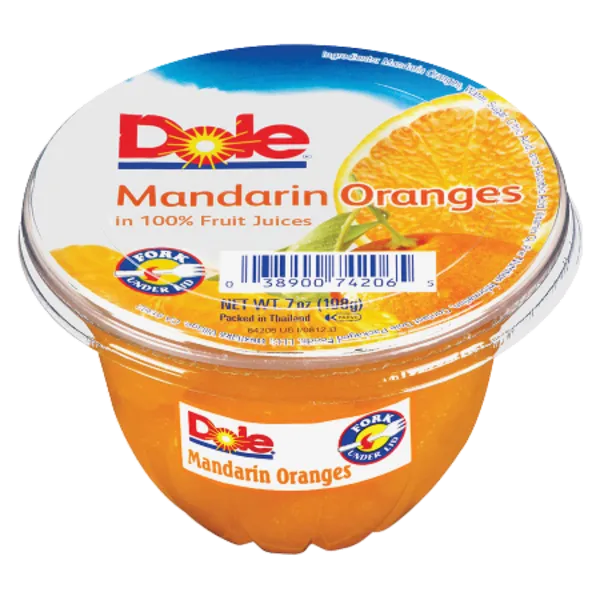 Dole Fruit Bowls Mandarin Oranges in 100% Juice Snacks, 7oz 12 Total Cups, Gluten & Dairy Free, Bulk Lunch Snacks for Kids & Adults