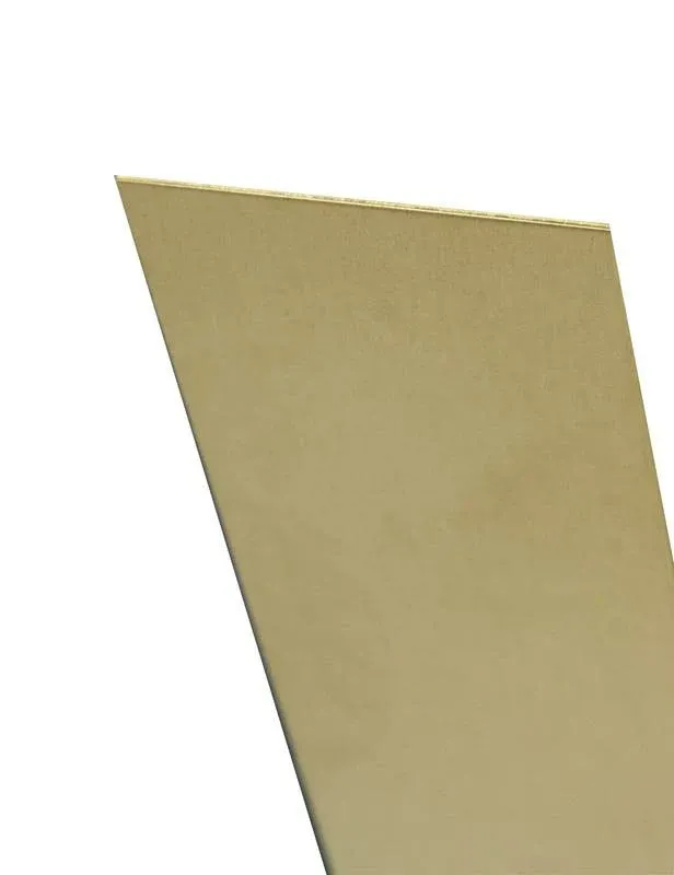 K&S 0.025 in. x 6 in. W x 12 in. L Brass Sheet Metal