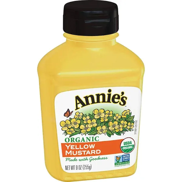 Annie's Organic Yellow Mustard, 9-Ounces (Pack of 6)