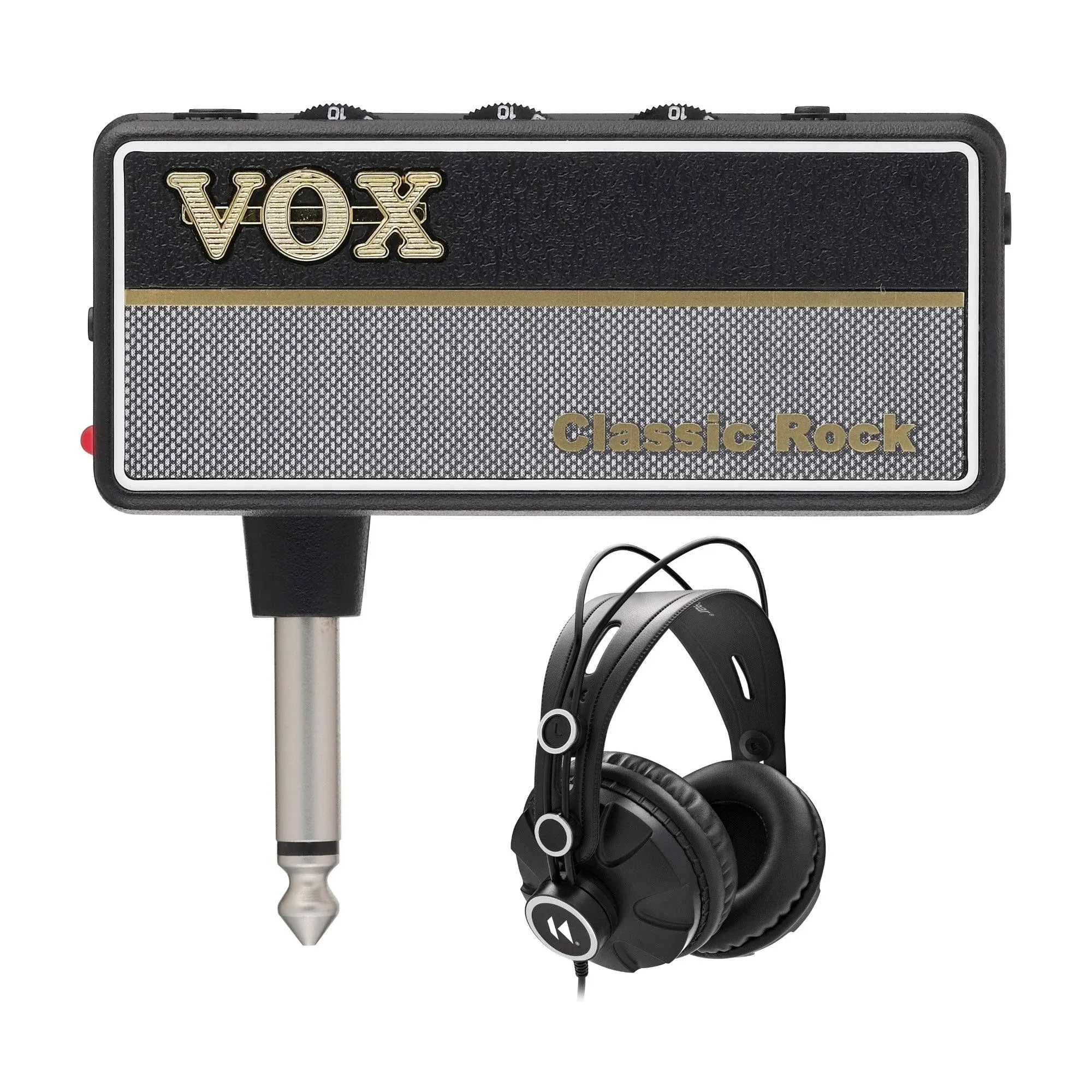 Korg Vox AP2CR amPlug 2 Headphone Guitar Amplifier (Classic Rock) with Over-Ear Headphones in Black