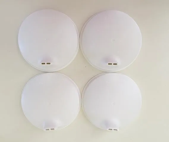 Domed Sipper Seals Set of 4 in White