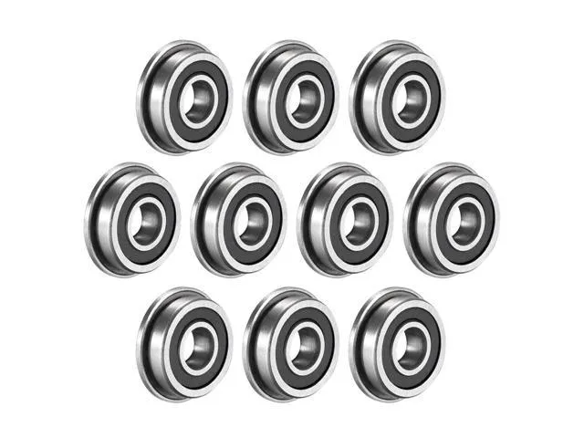 F695-2RS Flange Ball Bearing 5x13x4mm Double Sealed (GCr15) Chrome Steel Bearings 10pcs