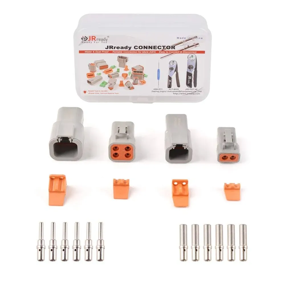 ST6139 DTP Connector Kit 2 4 Pin Gray IP67 Waterproof Electrical Connectors Plug