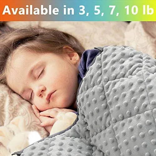 MAXTID Weighted Blanket for Toddler 3 lb 36x48 Polyester & Minky Premium Kids ...