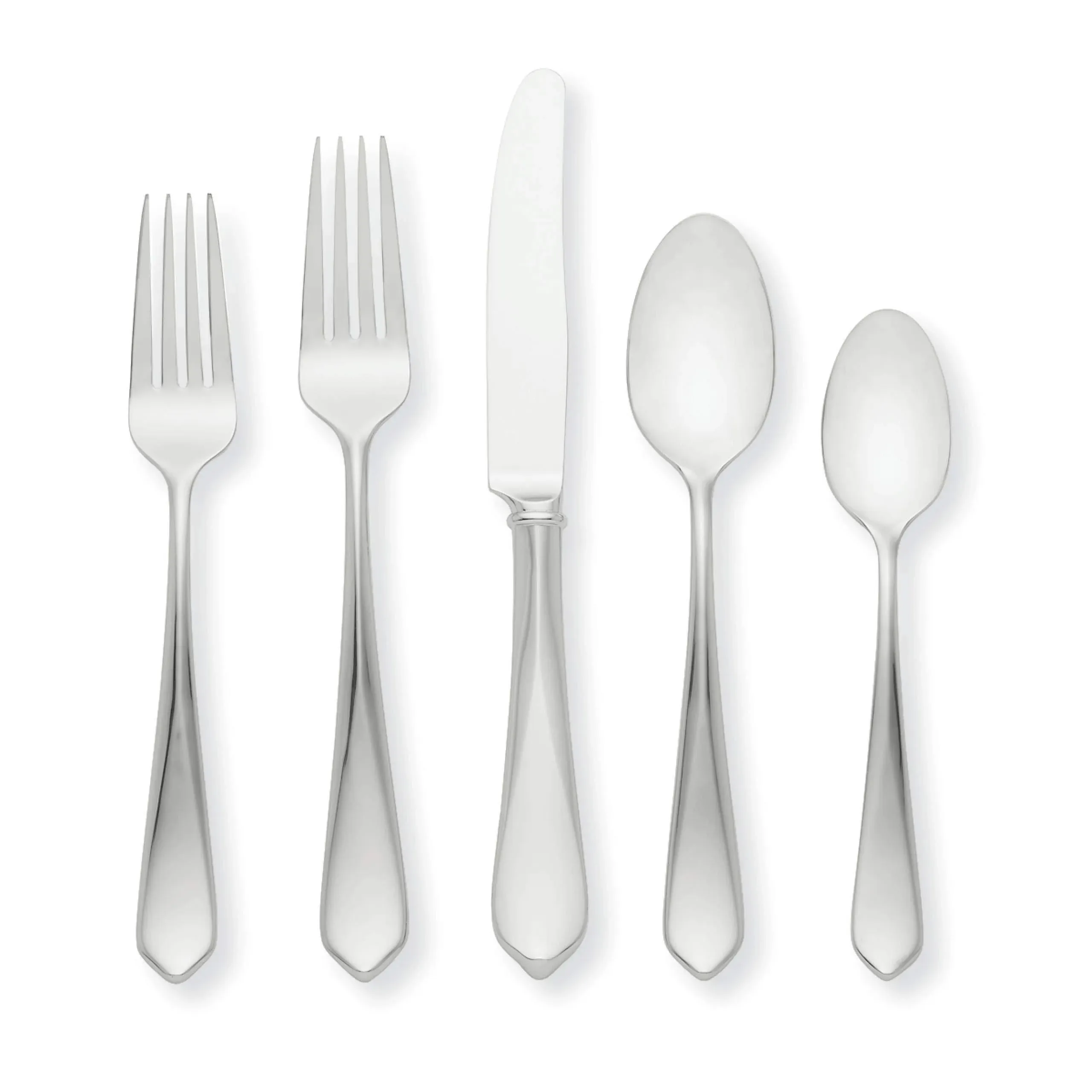 Kate Spade Magnolia Drive 5-Piece Flatware Set, 0.65 LB, Metallic