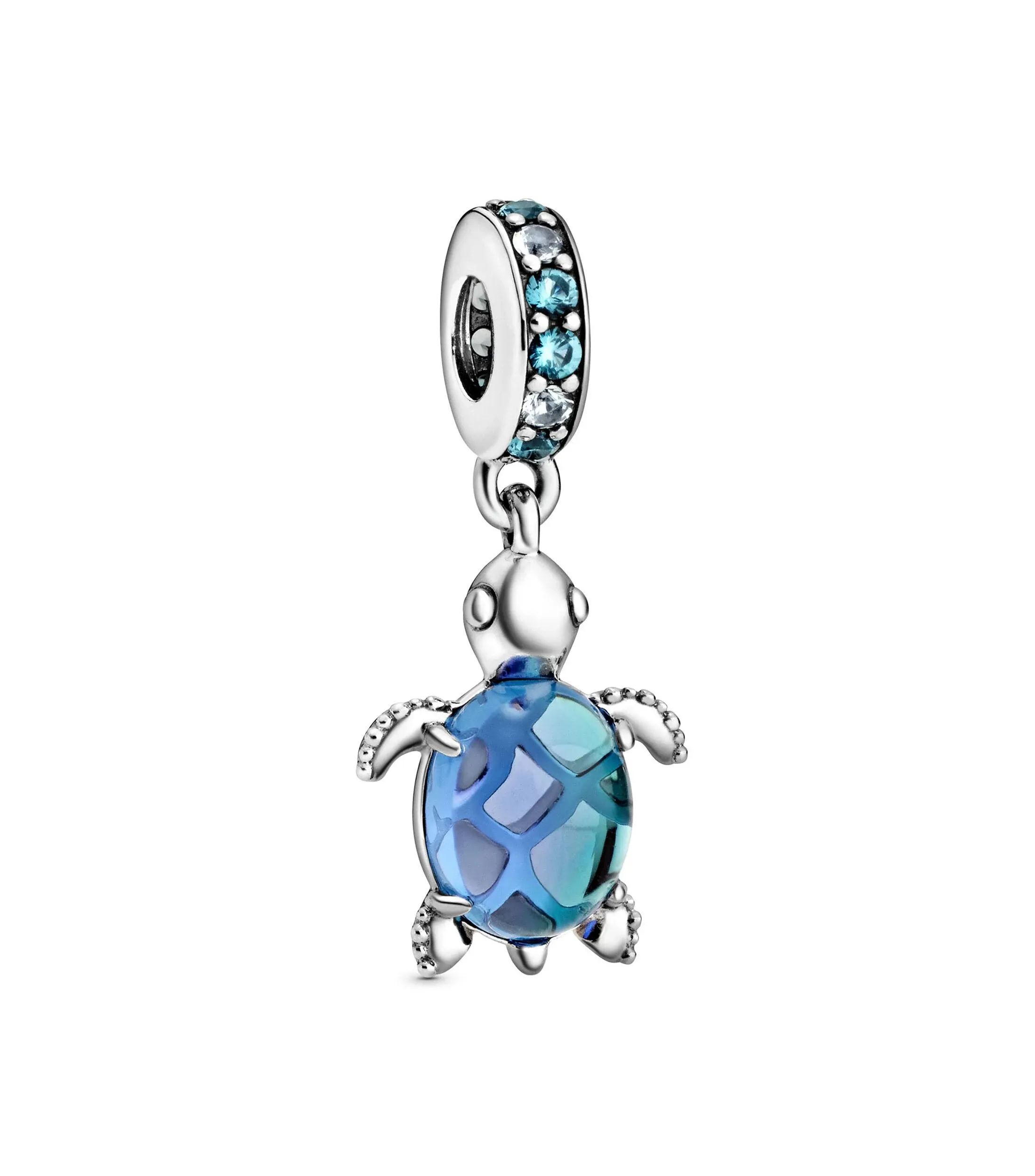 Pandora Sea Turtle Murano Glass Charm Pendant Blue