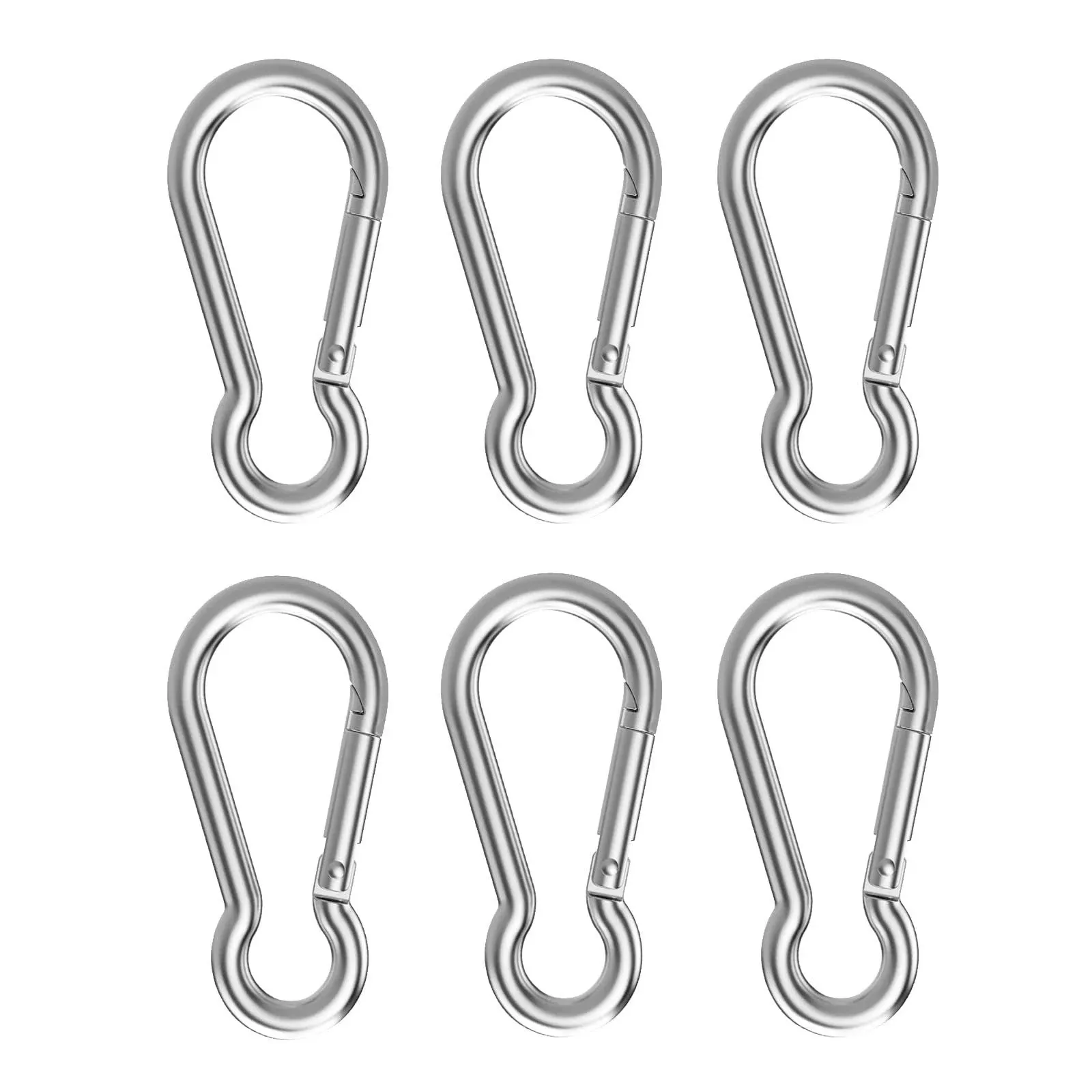 6 Pcs Carabiner Clip Spring Snap Hook