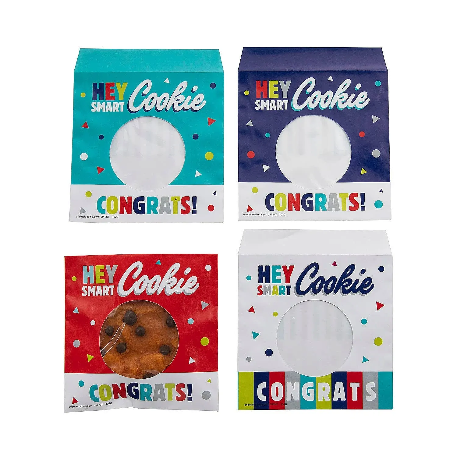 Graduation Smart Cookie Treat Bags with Window, Graduation, Party Supplies, 24