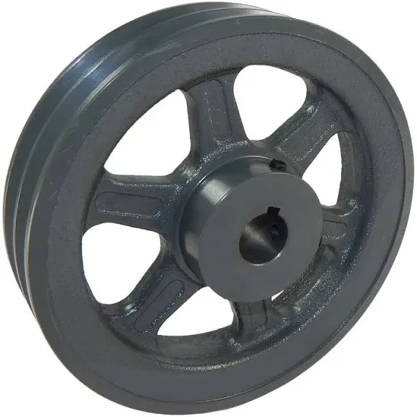 2AK61X1 Pulley | 5.95" X 1" Double Groove AK Fixed Bore Pulley