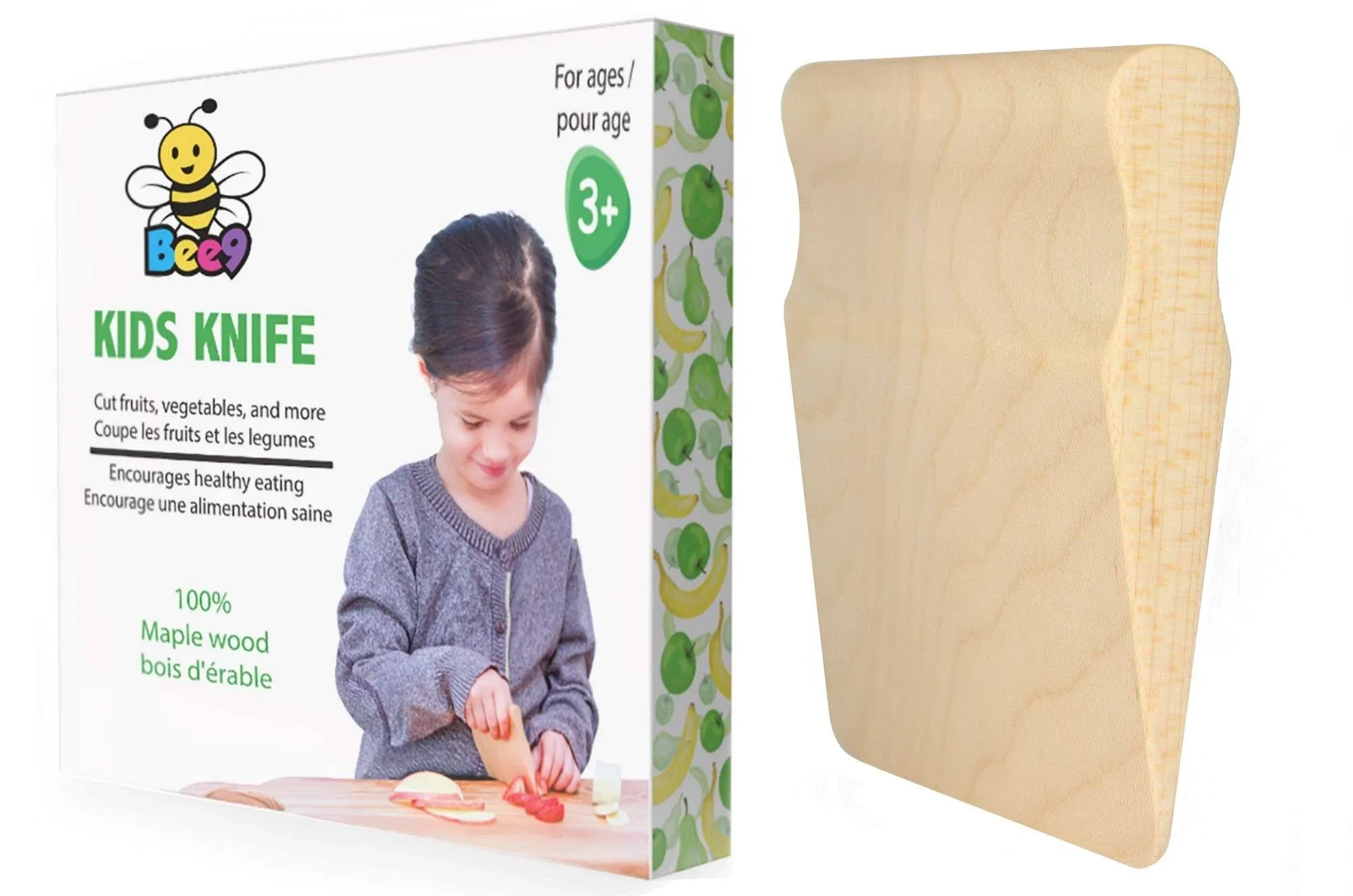 Eco-Friendly Maple Wood Fruit &amp; Vegetable Cutter for Kids