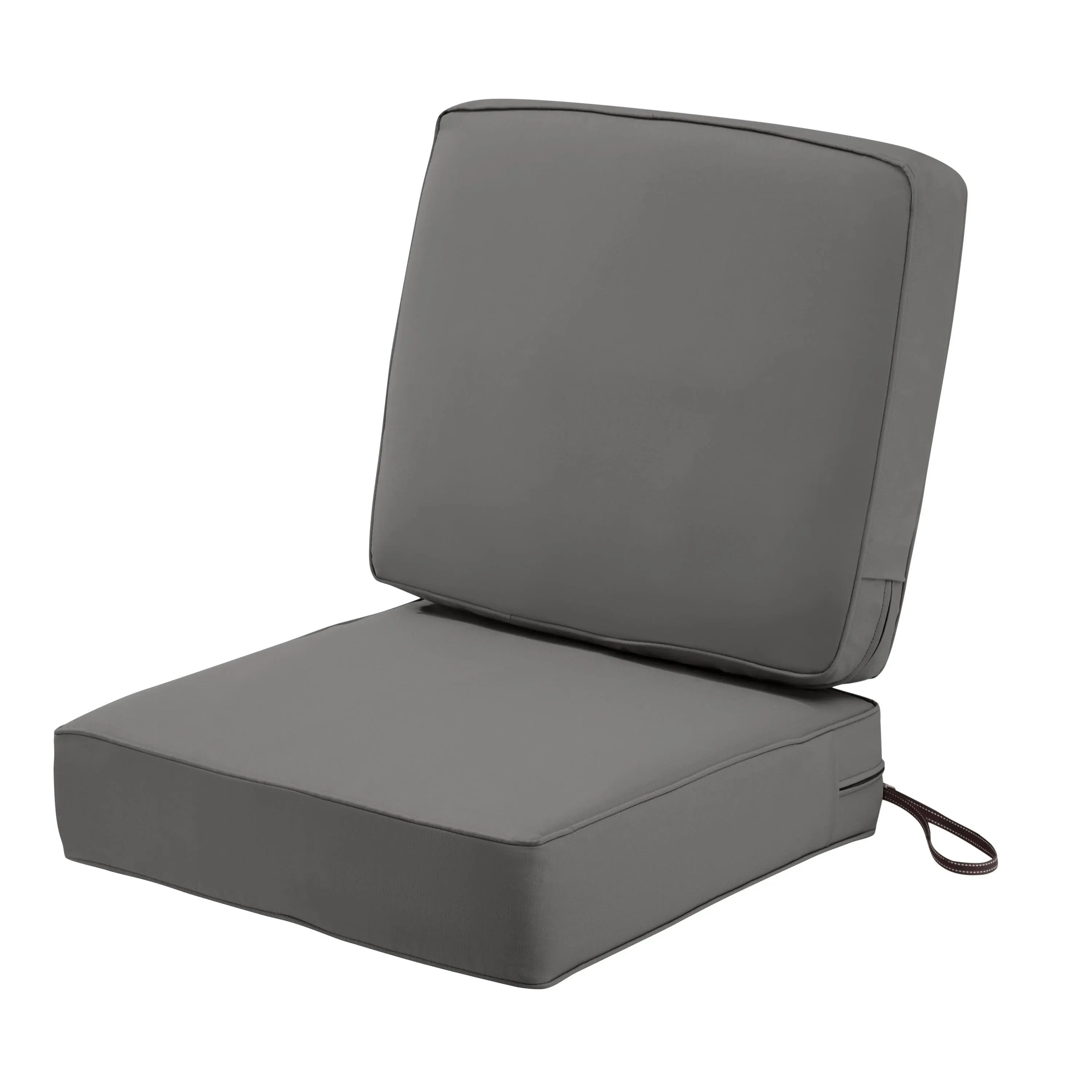 Montlake Light Charcoal Cushion Set, 25"x25"x5"